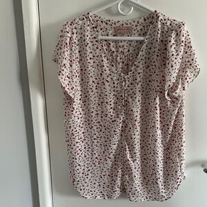 Philosophy: Like new. Blush Pink Floral Women's Top. Size L